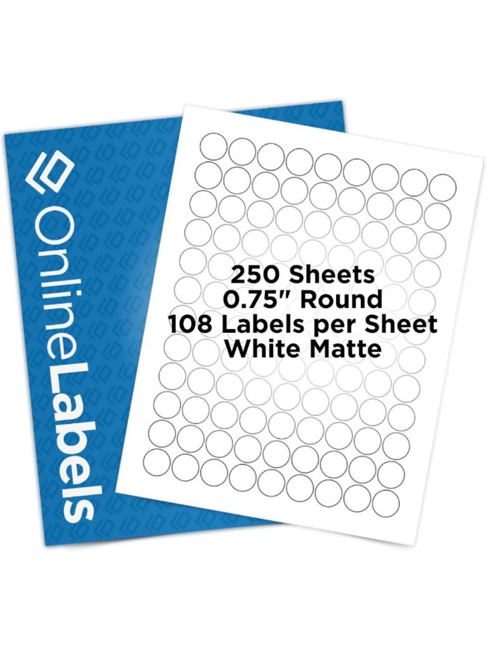 White Matte Circle Labels 0.75” - 250 Sheets for Crafting & Organization